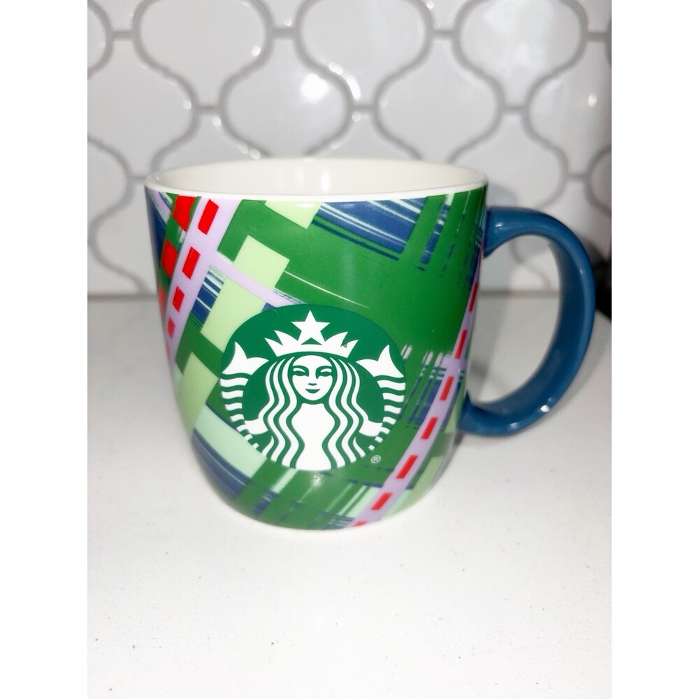 Starbucks Holiday Plaid Ceramic Mug 18oz Microwave & Dishwasher Safe
